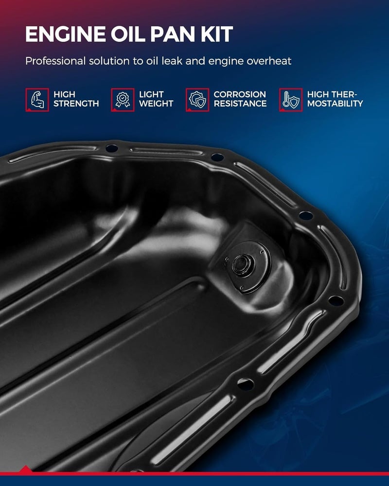 KAX 264-713 Engine Oil Pan, Replacement for Audi A3 Quattro, A3, Q3 Quattro, Q3, S3, TT Quattro, TT, Seat Altea XL, Seat Leon, Arteon, Beetle - Image 2